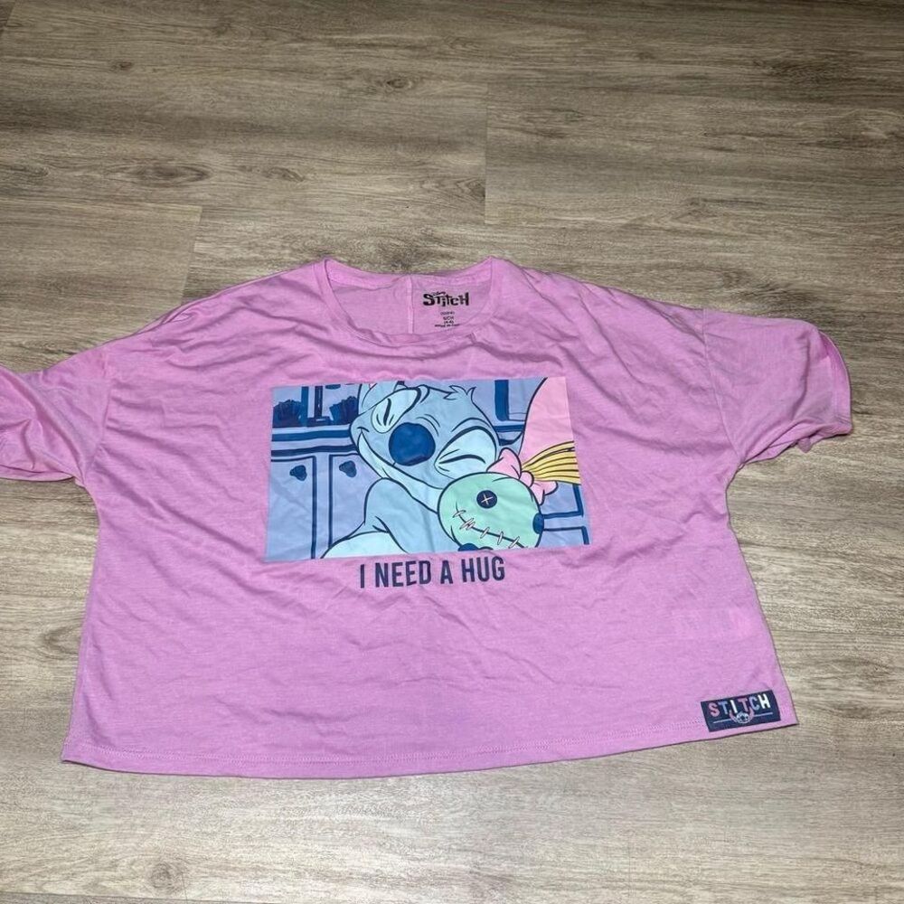 Disney Stitch Women's Sleep Tee with Short Sleeves‎ Pink Super Soft small (4-6)